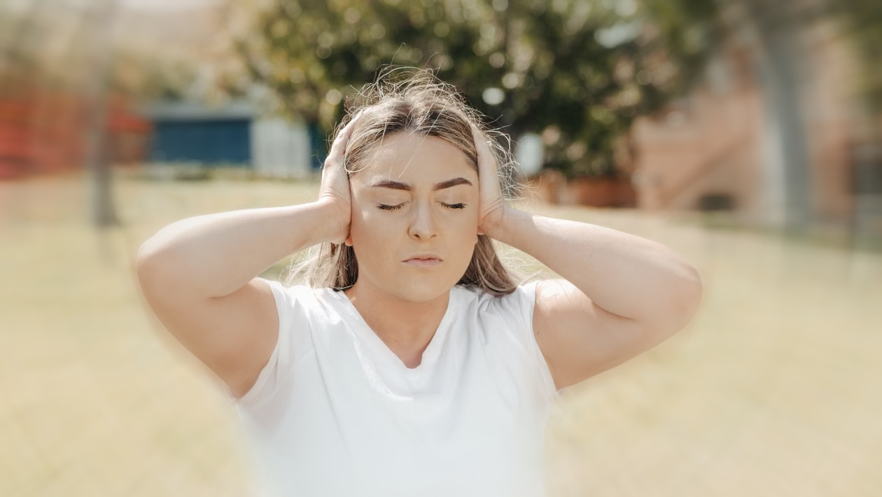 a woman experiencing bppv vertigo